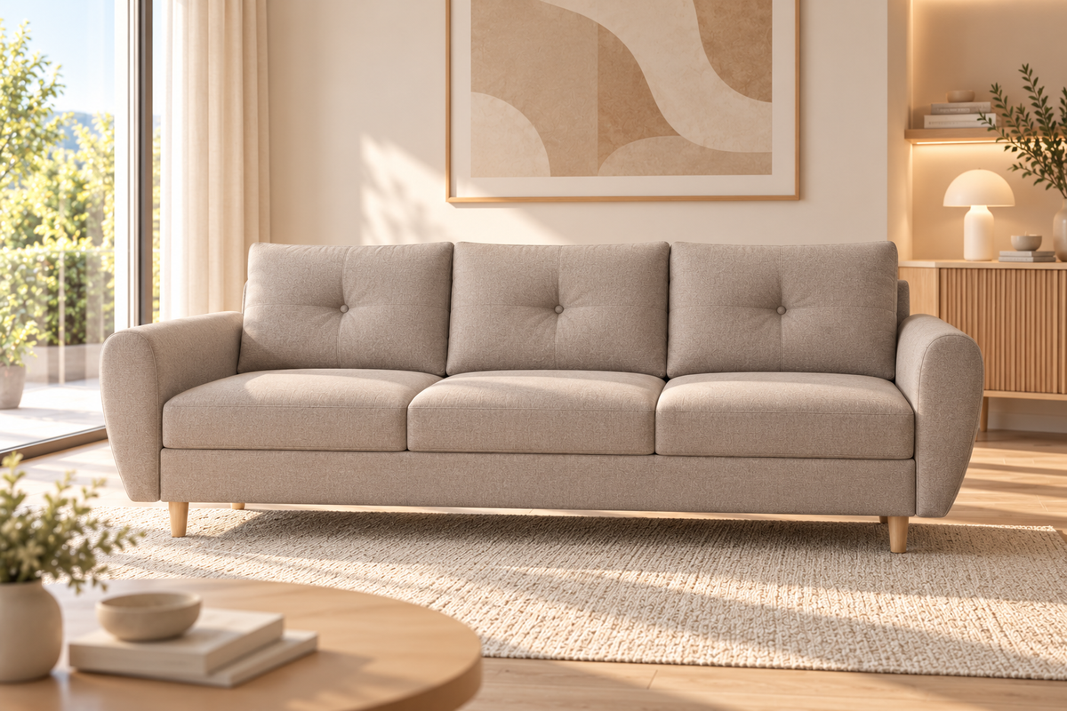 Canapé 3 places KLARA Convertible scandinave
