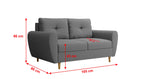 Canapé 2 places KLARA Compact scandinave