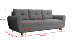 Canapé 3 places KLARA Convertible scandinave